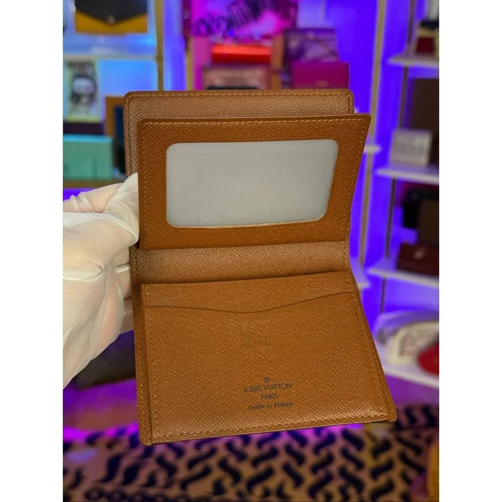 Rare Louis Vuitton Vintage Monogram Canvas Leather Card Holder/ID Wallet